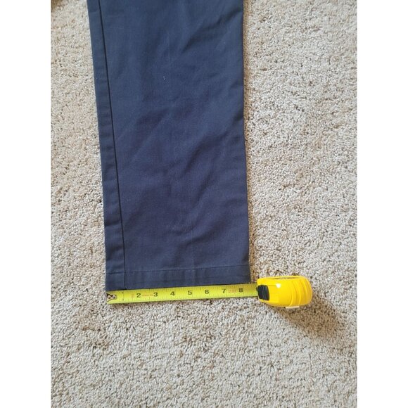 George Mens Pants Dark Gray Size 34 x 30 Cotton Blend Flat Front Casual Career - Picture 5 of 7